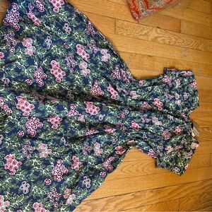 Floral land ends long Kids Dress